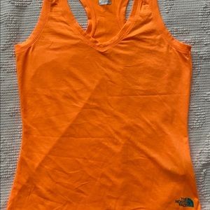 Neon Orange Northface Racerback Tank Top